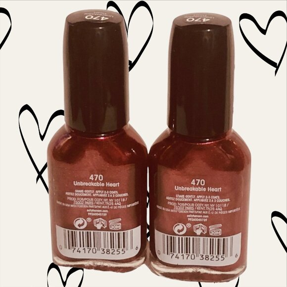 ❤️Offers! ⭐Sally Hansen Hard as Nails Metallic Red ~ Unbreakable Heart ~ .45 Oz - Picture 3 of 3